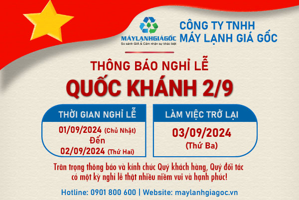 Thông báo lịch nghỉ lễ Quốc Khánh 2/9